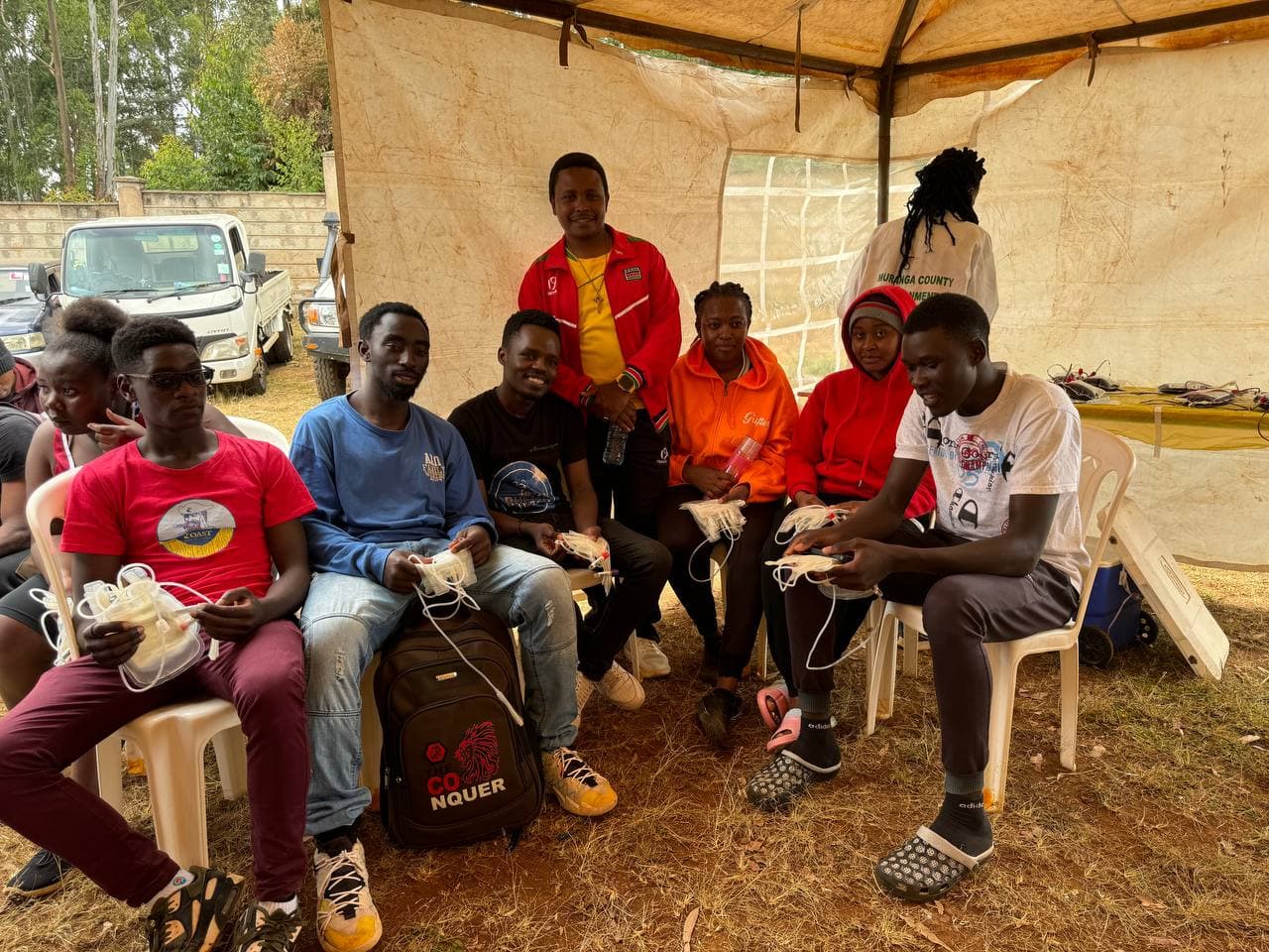 Kenyan By Blood Foundation team members organizing a blood donation drive in Kenya